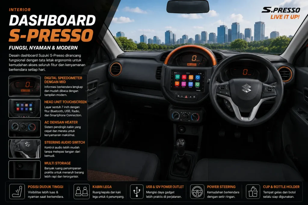 Suzuki Spresso tampak dashboard
