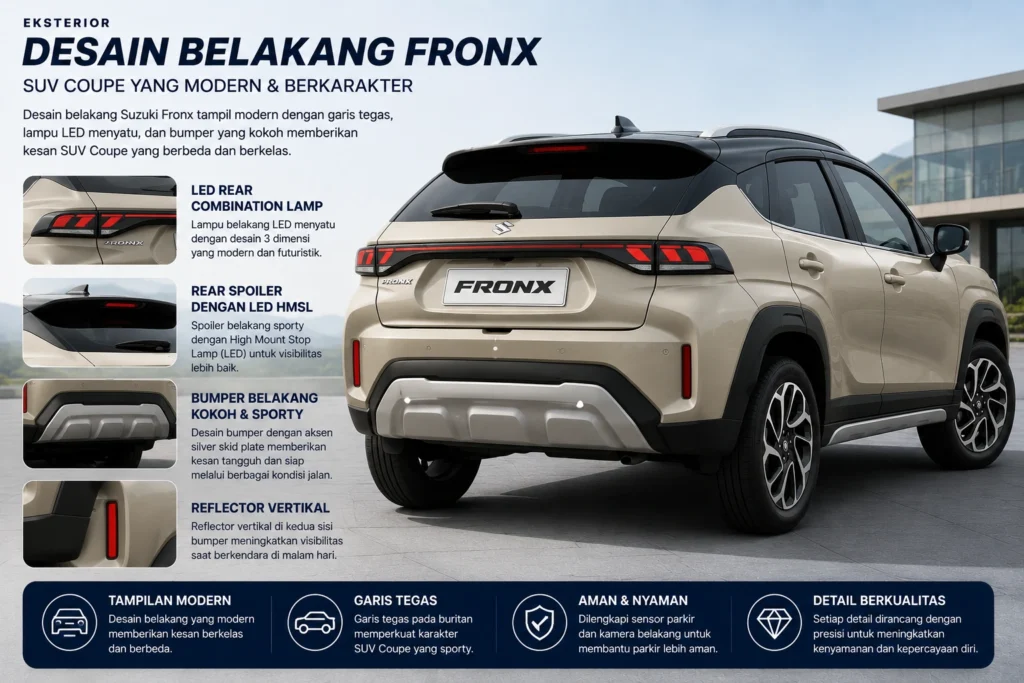 design belakang fronx