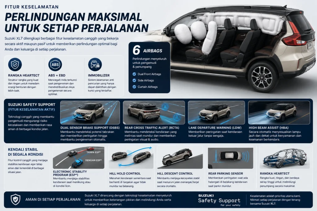 Fitur keselamatan suzuki XL7
