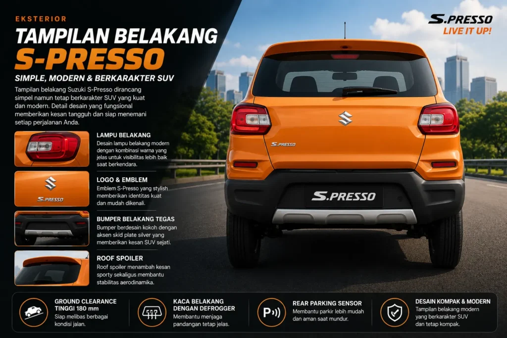 Suzuki Spresso tampak belakang