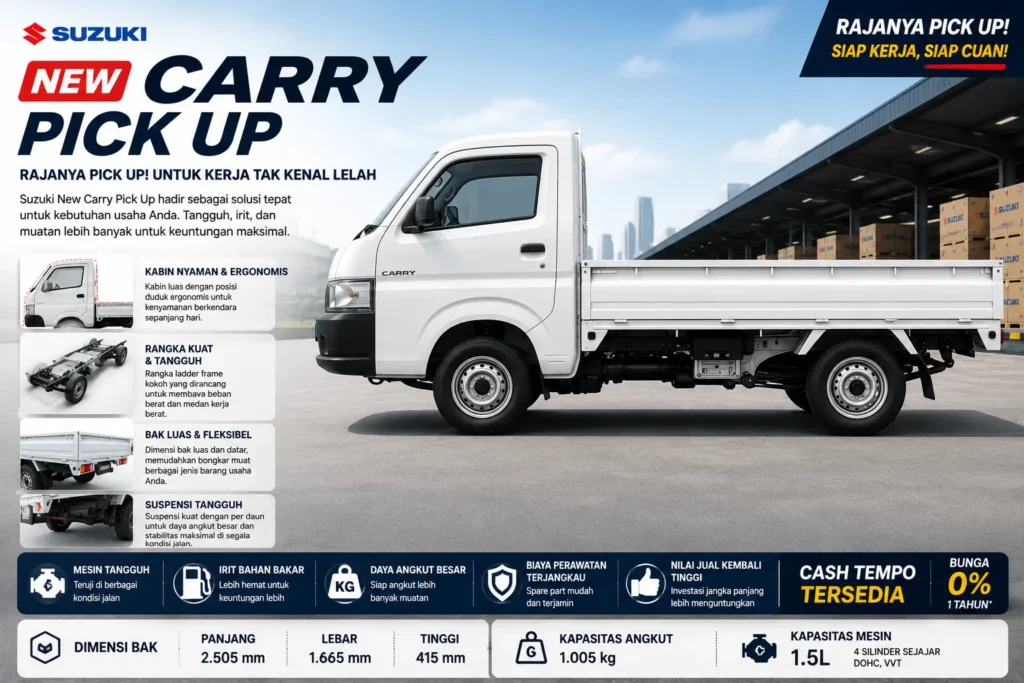 suzuki new carry pickup tampak samping