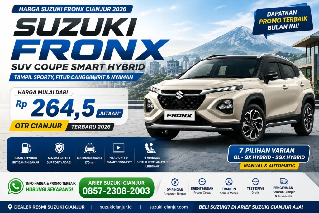 harga suzuki fronx cianjur 2026